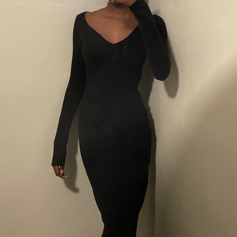 Free people maxi dress long sleeve